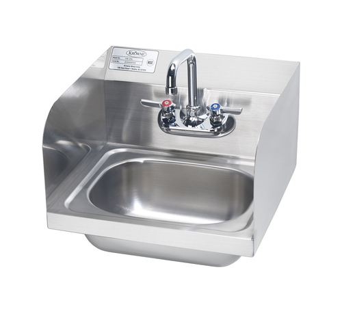 Krowne Metal Corporation HS-26L Hand Sink Wall Mount Stainless Steel 15-3/4W x 15-1/4D x 13-3/8H NSF Compliant