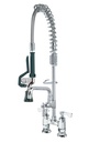 Krowne Metal Corporation 18-408L Royal Series Space Saver Pre-Rinse Assembly with Add-On Faucet and Accessories