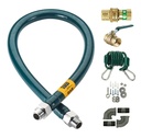 Krowne Metal Corporation C7536K Royal Series Moveable Gas Connection Kit for Canada 36 Inch Stainless Steel Tubing
