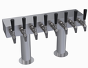 Krowne Metal Corporation KDTH-8S Double T-Head Tower Eight Faucets Glycol Cooled Brushed Stainless Steel 24 Inch