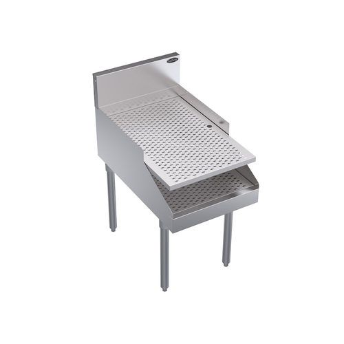 Krowne Metal Corporation KR29-RG18 Royal Series Underbar Recessed Drainboard 18W x 29D Stainless Steel NSF