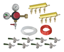 Krowne Metal Corporation BEERKIT8 Draft Beer Kit for 8 Faucets with CO2 Tank and Keg Taps