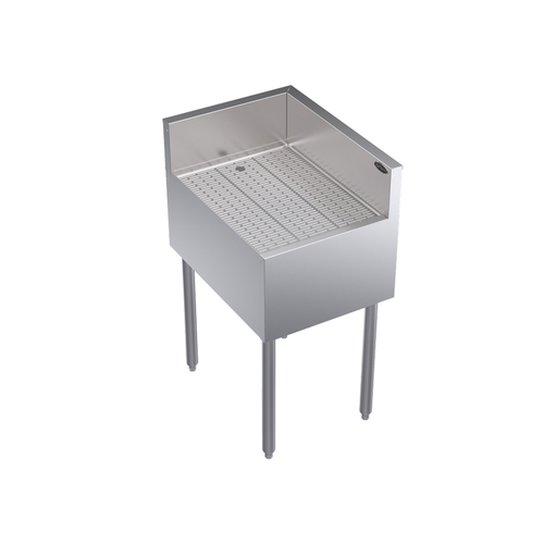 Krowne Metal Corporation KR24-C18R Royal Series Underbar Corner Drainboard 18W x 24D x 36-1/2H NSF