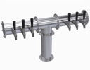 Krowne Metal Corporation KPTH-6S Pipe T-Head Tower Six Faucets Glycol Cooled Brushed Stainless Steel Finish