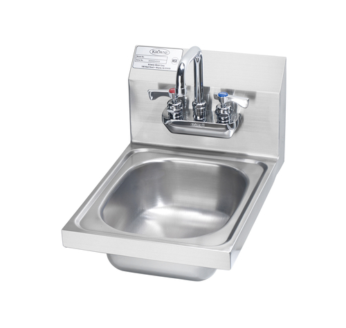 Krowne Metal Corporation HS-21 Space Saver Hand Sink Wall Mount Stainless Steel NSF 12W x 14-1/4D x 13-3/8H