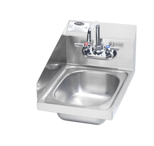 Krowne Metal Corporation HS-9-LS Space Saver Hand Sink Wall Mount Stainless Steel NSF 12W x 14-1/4D x 13-3/8H