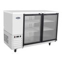 Atosa USA SBB59GGRAUS1 Back Bar Cooler 57-3/4 inch Two Section Self Contained Refrigeration 15 cu ft Capacity