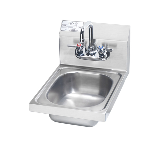 Krowne Metal Corporation HS-9L Space Saver Hand Sink Wall Mount Stainless Steel NSF 12W x 14-1/4D x 13-3/8H