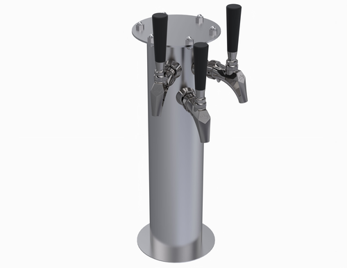 Krowne Metal Corporation KF-3S Krowne Triple Faucet Frankenstein Tower 17 inch Glycol Cooled Brushed Stainless Steel