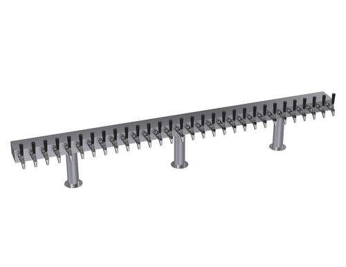 Krowne Metal Corporation KDTH-30S Double T-Head Tower Thirty Faucets Glycol Cooled Brushed Stainless Steel Finish