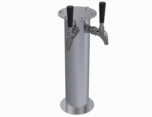 Krowne Metal Corporation KF-2S Dual Faucet Frankenstein Tower 17 inch Glycol Cooled Brushed Stainless Steel Finish