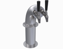 Krowne Metal Corporation KSH-2S Dual Faucet Snakehead Tower Glycol Cooled Brushed Stainless Steel Finish