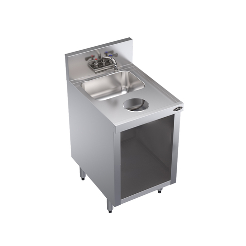 Krowne Metal Corporation KR24-S18C-E Royal Series Underbar Hand Sink Unit 18W x 24D Stainless Steel NSF