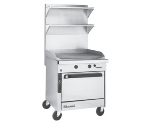 Southbend P36A-TTT Platinum Heavy Duty Range Gas 36" Griddle 1" Thick Plate Thermostatic Controls Convection Oven 141000 BTU