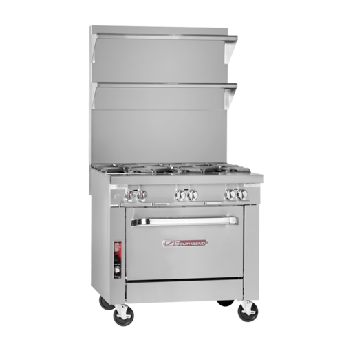Southbend P48A-BBBB Platinum Heavy Duty Range Gas 48" 8 Burners Convection Oven Cabinet Stainless Steel 325000 BTU