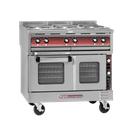 Southbend SE36T-TTB Heavy Duty Electric Range 36" with 2 Round Hotplates 24" Griddle TruVection Oven Stainless Steel