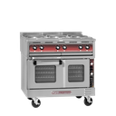 Southbend SE36T-BBB Heavy Duty Electric Range 36 Inch with 6 Round Hotplates TruVection Oven Stainless Steel