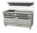 Southbend S60AA-4TR S-Series Restaurant Range Gas 60" 28000 BTU Burners 48" Griddle Convection Ovens Stainless Steel