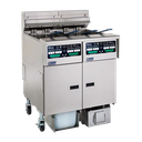 Pitco SELV14TC-2/FD Solstice Reduced Oil Volume Fryer System Electric Twin Tanks Computer Control Stainless Steel