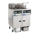 Pitco SSHLV14C-4/FD Solstice Supreme Reduced Oil Volume Fryer System Gas 4 Fryers 32 lb Oil Capacity Computer Controls