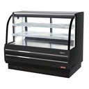 Turbo Air TCGB-60DR-WB Bakery Case Non Refrigerated 60 1/2 W Curved Front Glass LED Lighting Adjustable Shelves