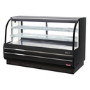 Turbo Air TCGB-72DR-WB Bakery Case Non Refrigerated 72 1/2 W Curved Glass LED Lighting Adjustable Shelves
