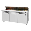 Turbo Air MST-72-N M3 Series Sandwich Salad Unit 72 inch Three Section with Self Contained Compressor
