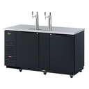 Turbo Air TBD-3SBD-N6 Super Deluxe Beer Dispenser 69W x 27-1/4D x 37-1/8H Stainless Steel and Black Exterior