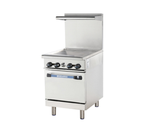 Turbo Air TAR-24G-LP Radiance Restaurant Range LP Gas 24 Inch Thermostatically Controlled Griddle Stainless Steel