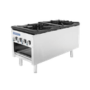 Turbo Air TASP-18-D Radiance Stock Pot Range 18W x 41.5D x 24H 2 Burners Manual Controls Heavy Cast Iron Grates