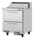 Turbo Air PST-28-D2-FB-N PRO Series Sandwich Salad Prep Table 6.5 cu ft Stainless Steel 2 Drawers Self Cleaning
