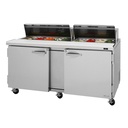 Turbo Air PST-72-N PRO Series Sandwich Salad Prep Table 72 inch 19 cu ft with 18 Pan Top and Digital Control