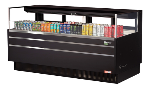 Turbo Air TOM-72L-UFD-WB1S-N Horizontal Open Display Merchandiser 9.7 cu ft Capacity Self Contained Refrigeration