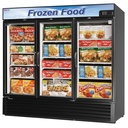 Turbo Air TGF-72F(B)-N Freezer Merchandiser Three Section 58.45 cu ft Capacity Bottom Mount Refrigeration
