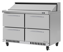 Turbo Air PST-48-D4-FB-N PRO Series Sandwich Salad Prep Table 48 inch Stainless Steel 11.1 cu ft Self Cleaning