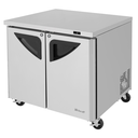 Turbo Air TUF-36SD-N Super Deluxe Series Undercounter Freezer 36 inch Two Section 9 cu ft Self Cleaning Condenser