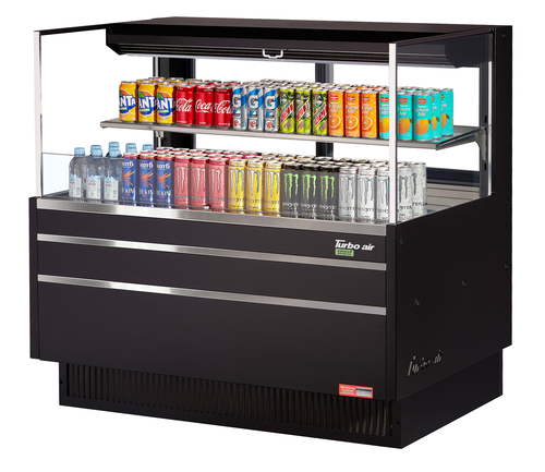 Turbo Air TOM-48L-UFD-WB2S-N Horizontal Open Display Merchandiser 10.2 cu ft Self Contained Refrigeration