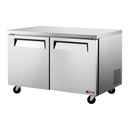 Turbo Air EUR-60-N6-V E-line Undercounter Refrigerator 60 inch two section 16.9 cu ft solid doors ENERGY STAR