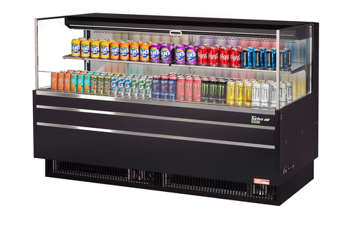 Turbo Air TOM-72L-UF-WB2S-N Horizontal Open Display Merchandiser 15.8 cu ft Self Contained Refrigeration