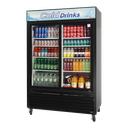 Turbo Air TGM-48R(B)-N Refrigerated Merchandiser Two Section 44 Cu Ft Self Contained Sliding Glass Doors LED Lighting